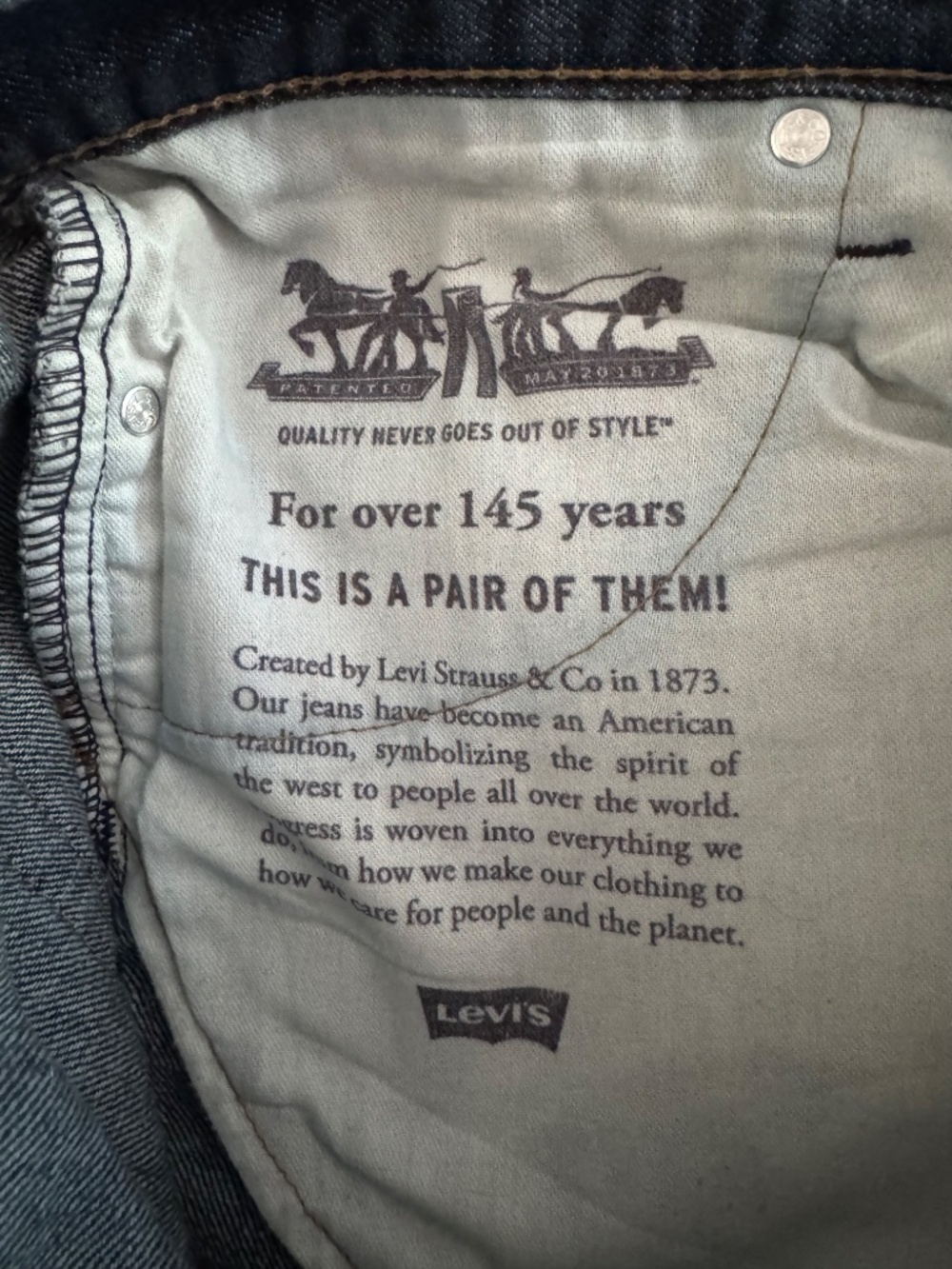 514 Levi's Dark Blue Jeans W33 L30 - Picture 6 of 6